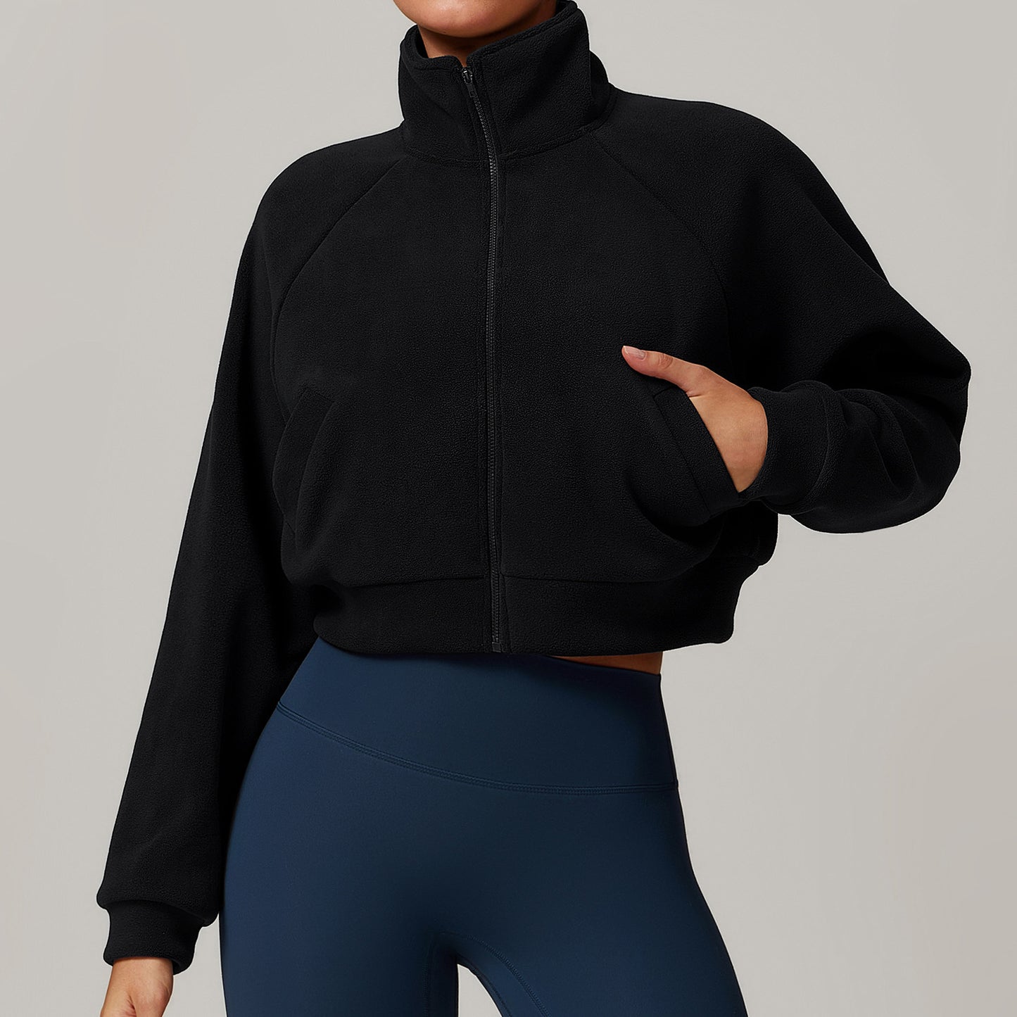 Manteau chaud à col montant pour femmes